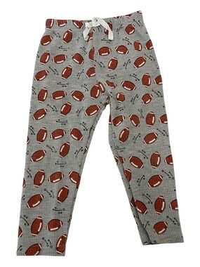 Baby Starters Waffle Knit Toddler Infant Football Print Gray Pants 18 Months